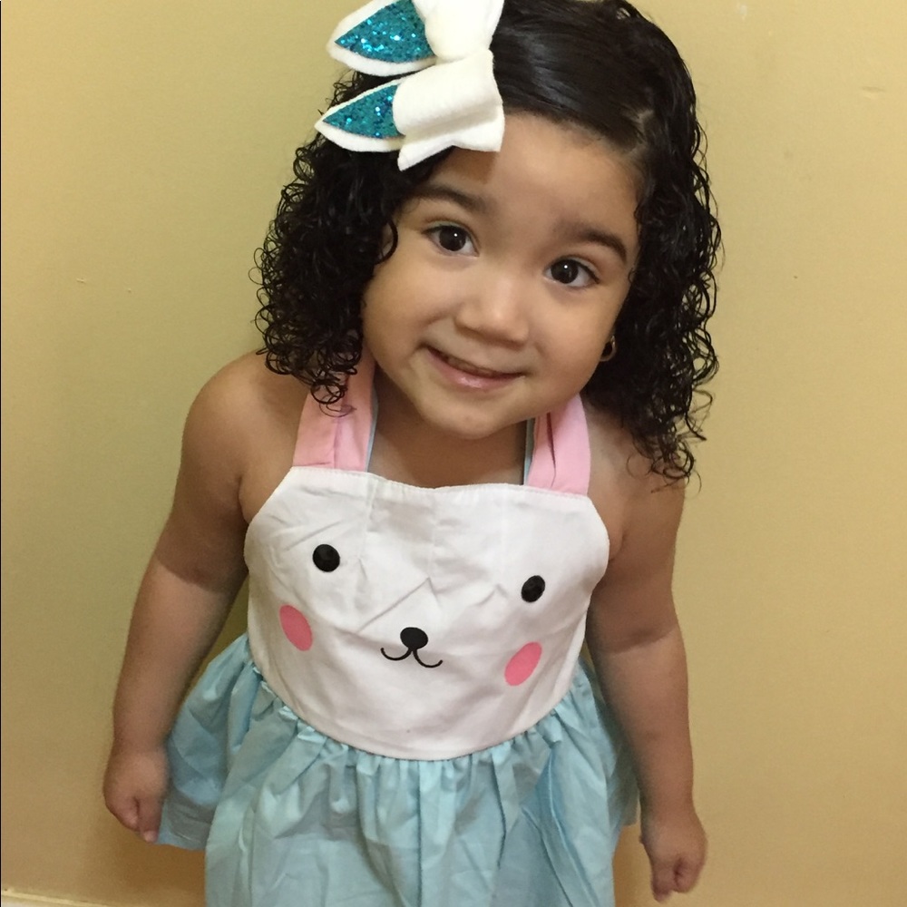 Easter dress and bow 3t
